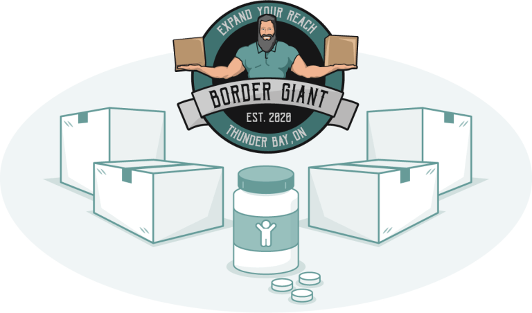 Border Giant logo over parcels