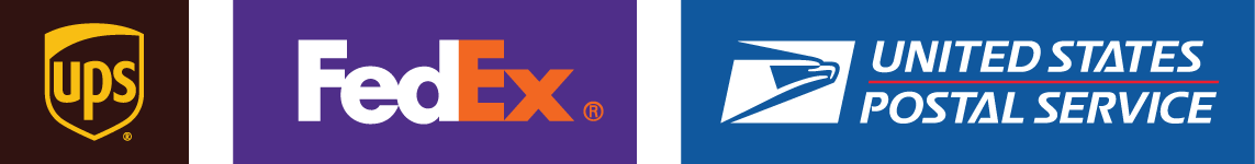 UPS, FedEx and USPS logos